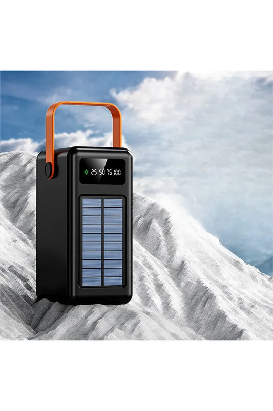 80.000mAh Solar Şarjlı Taşınabilir Powerbank | LED Ekranlı Yüksek Kapasiteli Harici Batarya