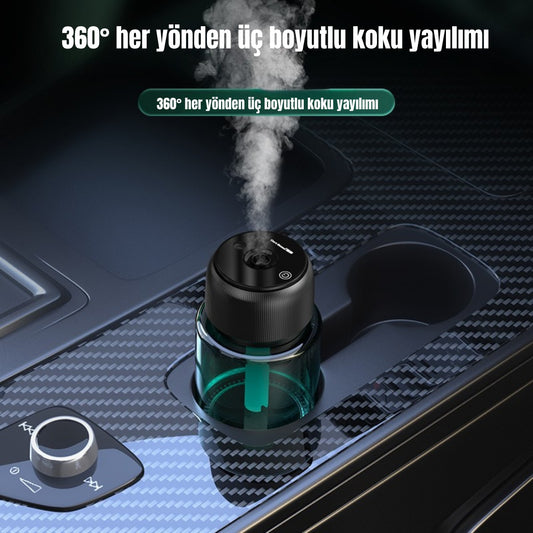 160 ml Araç ve Ev Kullanıma Uygun Akıllı Buharlı Koku Difüzörü | Uzun Süreli Bitkisel Esans | Hamileler İçin Güvenli