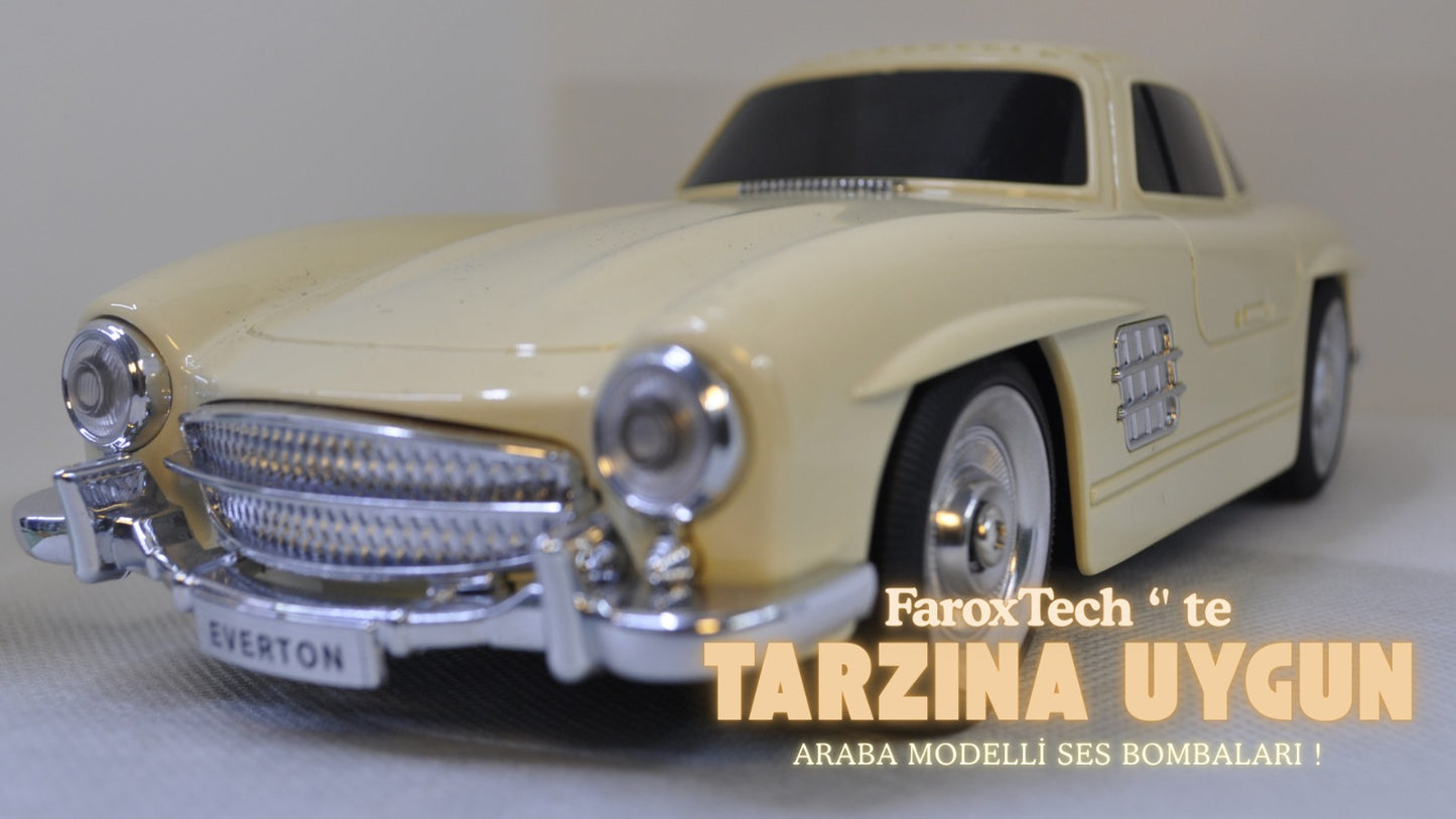 Mercedes-Benz 300SL Tasarımlı Bluetooth Hoparlör | USB, SD Kart, Aux, Güçlü Ses Çıkışı