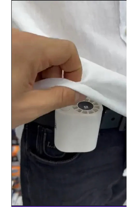 Taşınabilir Kemer Tipi Mini Vantilatör | Şarjlı ve Dijital Ekranlı Kişisel Soğutucu Fan