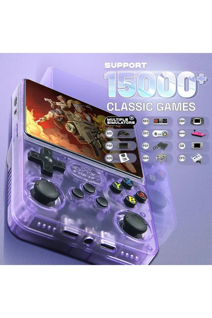 R36S Retro El Oyun Konsolu 64GB - 15000+ Klasik Oyun - 3.5” IPS Ekran, Psp Ps1 Nes Gba Nds Desteği