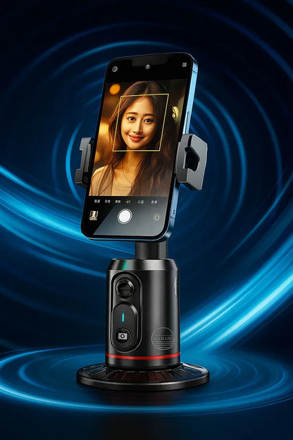 P02 Tripod Otomatik Yüz Takibi 360 Dönebilen Tripod P02 Yüz Vücut Telefonu Kamera Yuvası Sensörlü