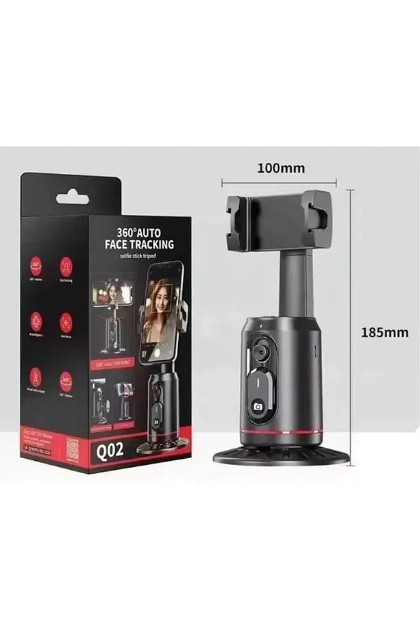 P02 Tripod Otomatik Yüz Takibi 360 Dönebilen Tripod P02 Yüz Vücut Telefonu Kamera Yuvası Sensörlü