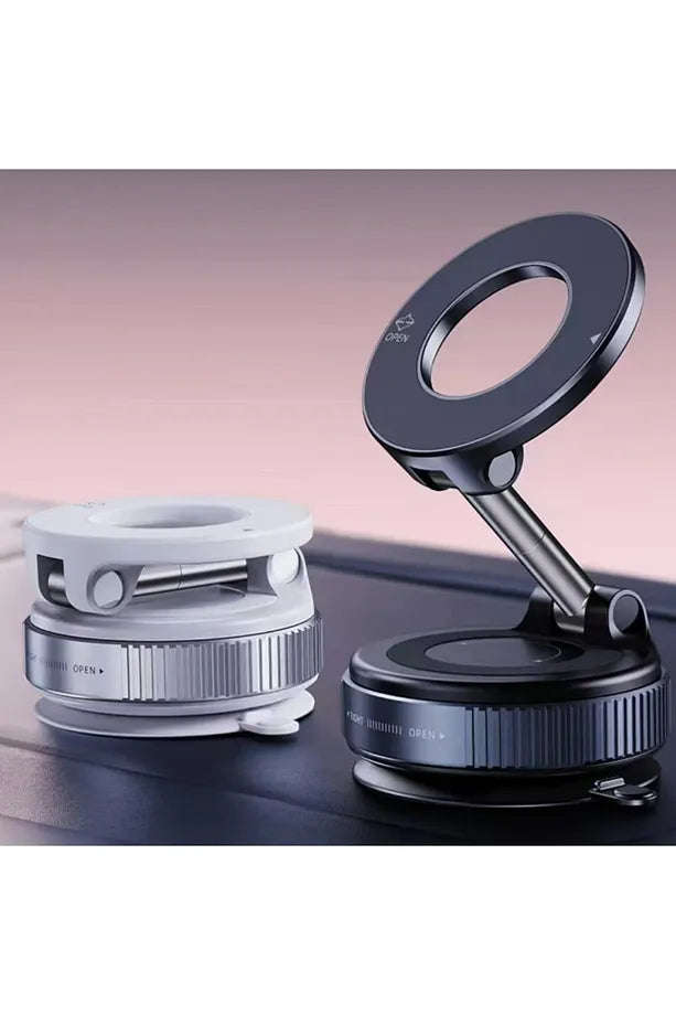 Araç Telefon Tutucu 360 Derece Vakumlu Tasarım Magsafe Magnetik Telefon tutacak Araba Oto Aksesuar