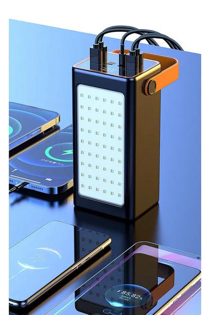 70.000mAh Solar Şarjlı Taşınabilir Powerbank | LED Ekranlı Yüksek Kapasiteli Harici Batarya