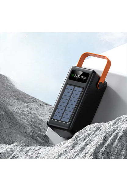 80.000mAh Solar Şarjlı Taşınabilir Powerbank | LED Ekranlı Yüksek Kapasiteli Harici Batarya