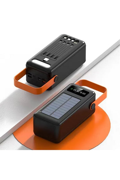 80.000mAh Solar Şarjlı Taşınabilir Powerbank | LED Ekranlı Yüksek Kapasiteli Harici Batarya