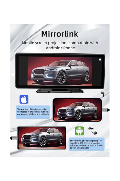 Taşınabilir Araç Multimedya Ekranı | HD Dokunmatik Oto Ekran | CarPlay & Android Auto Destekli