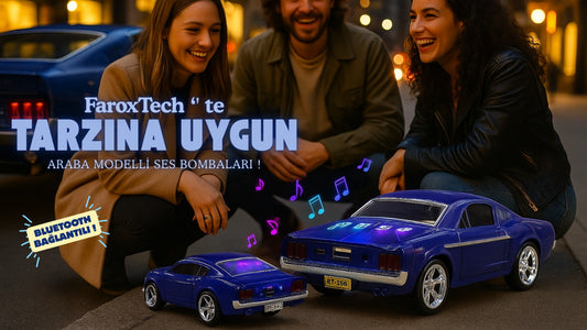 Bluetooth Araba Modeli Hoparlör | USB, SD Kart, Aux, Güçlü Ses Çıkışı | Klasik Araba