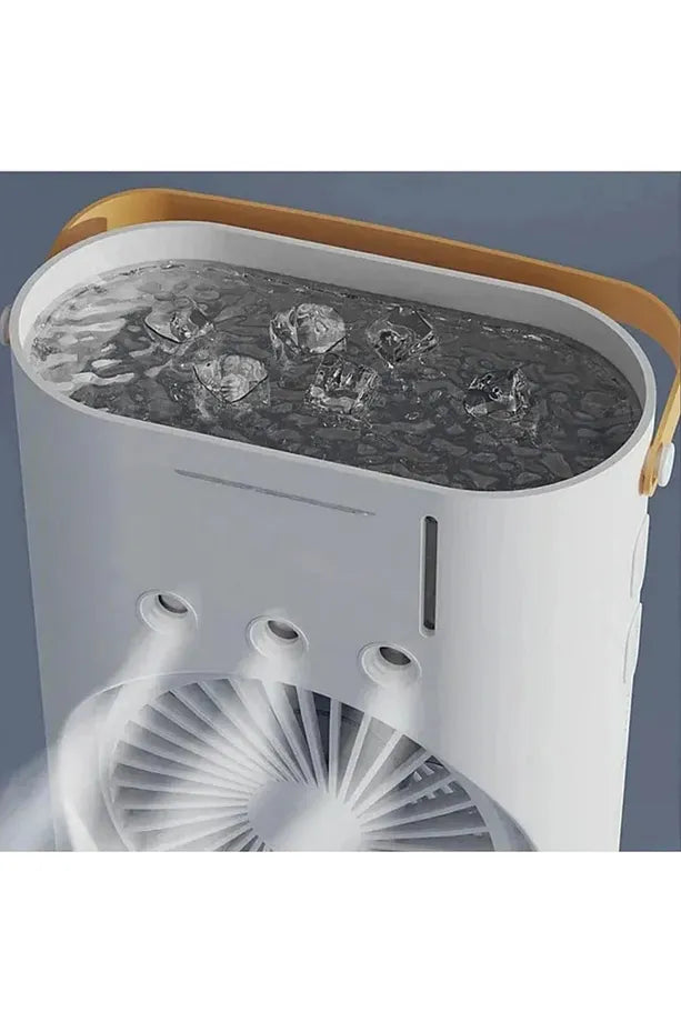 Taşınabilir Çift Fanlı Soğutucu | LED Işıklı ve Yüksek Hızlı Serinletme