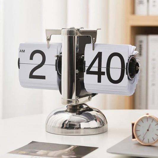 Modern Tasarım Yaprak Saat | Şık Retro Flip Clock Masa Saati
