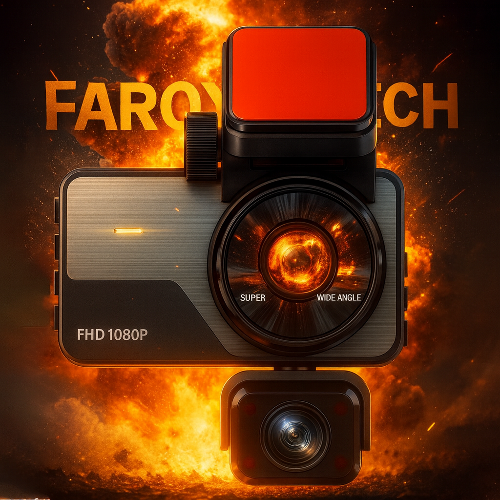 3 Kanallı 1080P FHD Araç Kamerası – Ön + İç + Arka Kayıt | Gece Görüşü | Süper Net Görüntü | Zorunlu Araç Kamerası