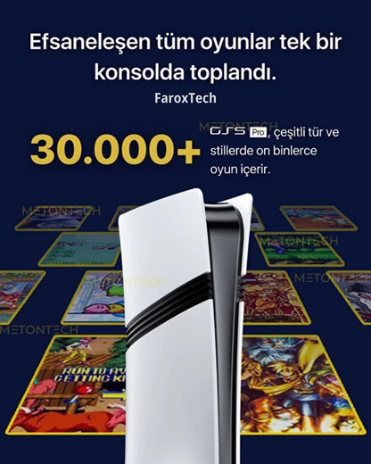 GS5 Pro Oyun Konsolu | PS5 Görünümlü |53 Emülatör – Çift Kol – Tak Çalıştır