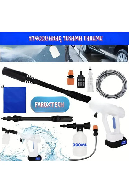 HX4000 Araç Yıkama Seti | Güçlü Pompa | Temizlik Seti | Yüksek Basınçlı