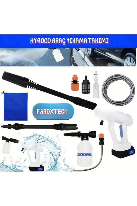 HX4000 Araç Yıkama Seti | Güçlü Pompa | Temizlik Seti | Yüksek Basınçlı