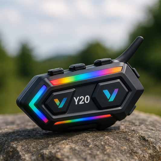 Y20 RGB Işıklı Motosiklet Kask Bluetooth Kulaklık & Interkom - Kablosuz İletişim ve Müzik Deneyimi
