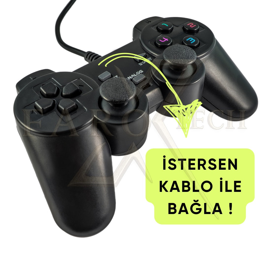 Playstation 3 DualShock 3 Kablosuz Bluetooth + Kablolu Oyun Kolu + KABLO HEDİYELİ !