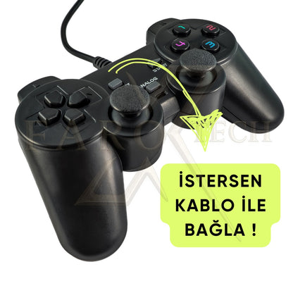 Playstation 3 DualShock 3 Kablosuz Bluetooth + Kablolu Oyun Kolu + KABLO HEDİYELİ !