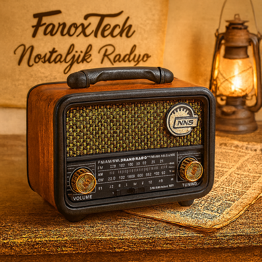 FaroxTech Nostaljik Radyo – Retro Tasarım, Şık Dekor & Müzik Keyfi