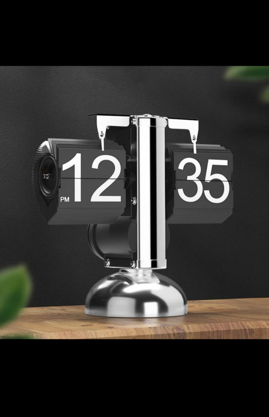 Modern Tasarım Yaprak Saat | Şık Retro Flip Clock Masa Saati