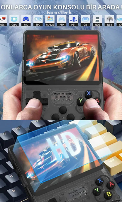 R36S Oyun Canavarı | 15.000+ Yüklü Oyun | HD IPS Ekran | Retro El Konsolu