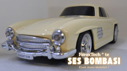 Mercedes-Benz 300SL Tasarımlı Bluetooth Hoparlör | USB, SD Kart, Aux, Güçlü Ses Çıkışı