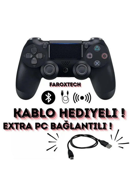 PS4 DualShock Kablosuz Oyun Kolu | PlayStation 4 Joystick | PC Bağlantılı !