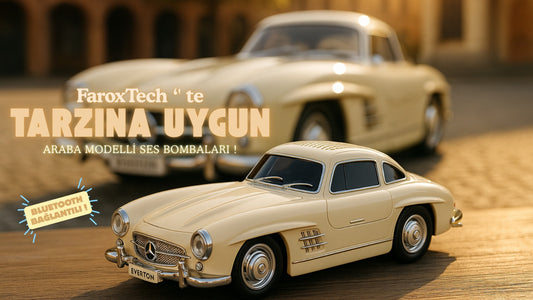 Mercedes-Benz 300SL Tasarımlı Bluetooth Hoparlör | USB, SD Kart, Aux, Güçlü Ses Çıkışı