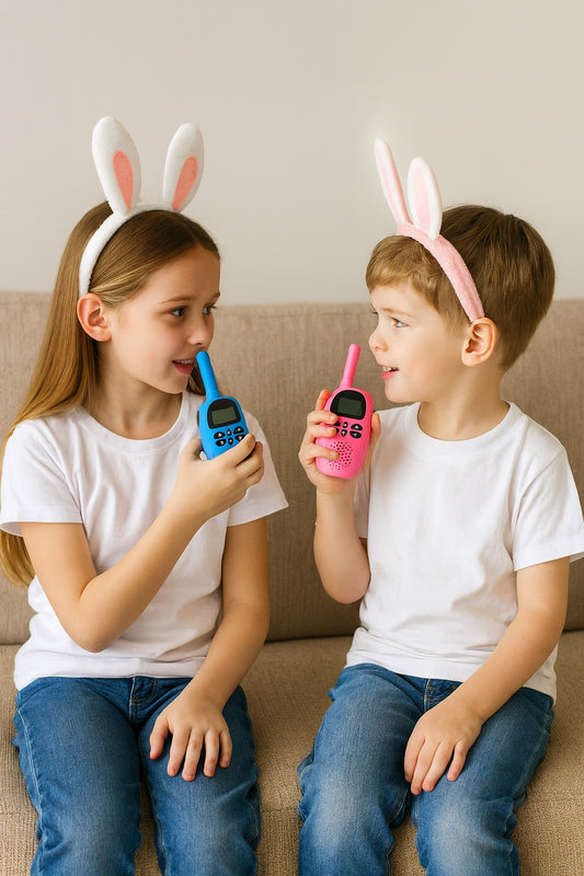 Renkli Çocuk Telsiz Seti – 2’li Walkie Talkie, Uzun Menzilli, Eğlenceli Oyun Telsizi
